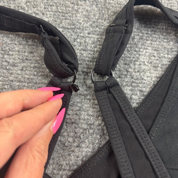 ZYIA Active Women’s Black Mesh Adjustable Sports Bra Medium to High Impact Large - Picture 3 of 7